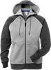 Acode hooded sweat jacket woman 1760 DF 1 Grey/Dark Grey Fristads  Miniature