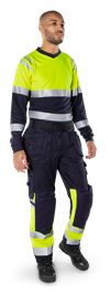 Flamestat high vis long sleeve t-shirt class 1 7107 TFL 3 Fristads Small