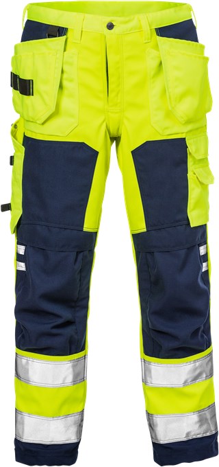 High vis craftsman softshell trousers class 2 2083 WYH 1 Fristads
