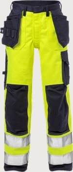Flame Hi Vis håndværker bukser dame kl.2 2589 FLAM Fristads Medium