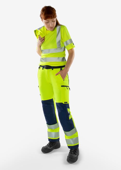 High vis Green stretch housut naisten lk 2 2665 GSTP Fristads Medium