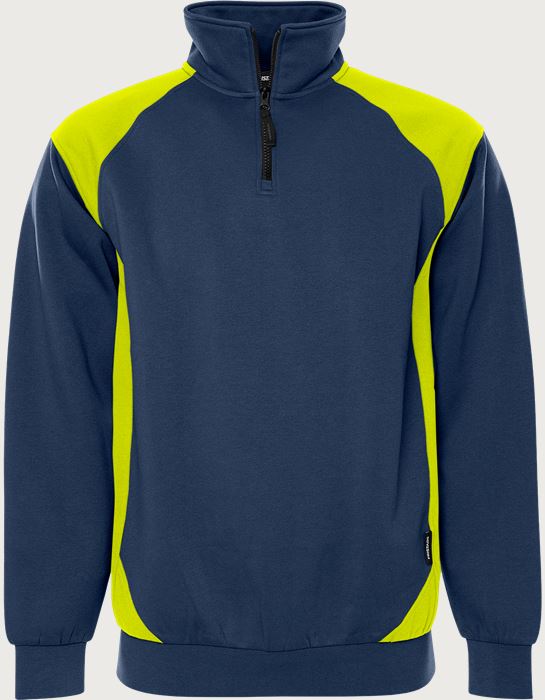 Green Sweat-shirt zip court 7048 GSM Fristads Medium