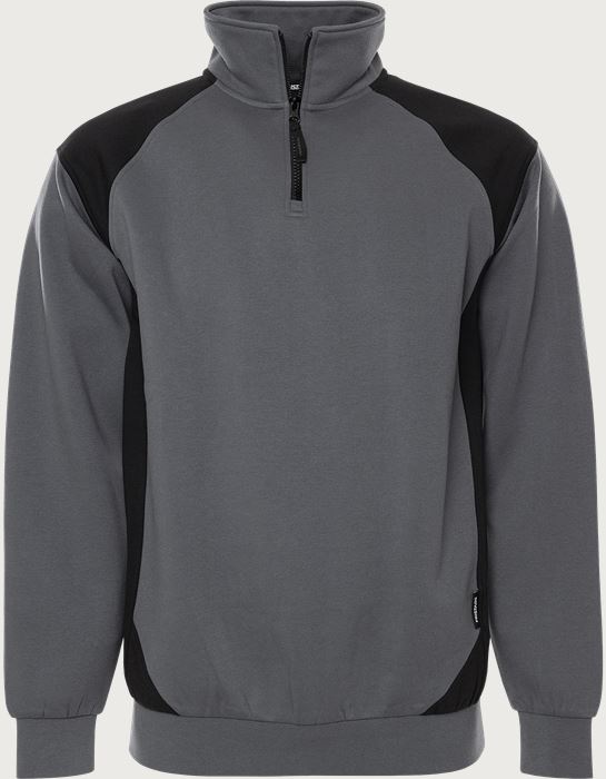 Green Sweat-shirt zip court 7048 GSM Fristads Medium