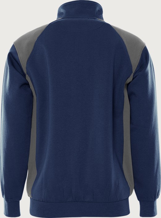 Green Sweat-shirt zip court 7048 GSM 2 Fristads