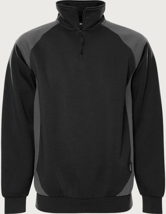 Green Sweat-shirt zip court 7048 GSM Fristads Medium