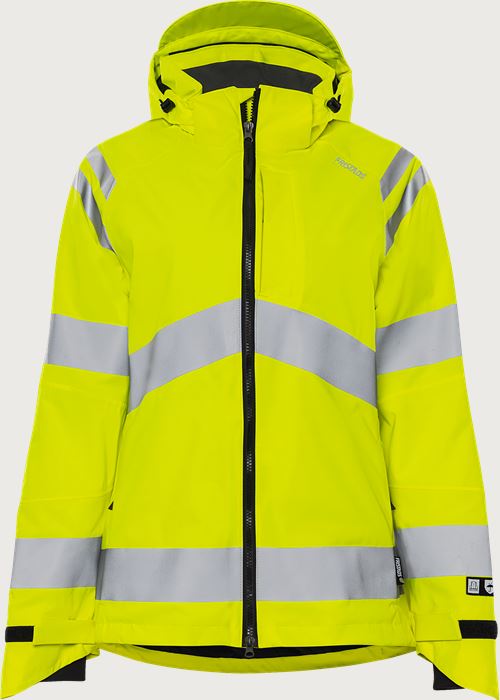 High vis Green stretch shell jacket woman class 3 4681 GLPS Fristads Medium