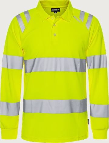 Varsel Green långärmad funktions pikétröja 7864 GPST, klass 3 Fristads Medium