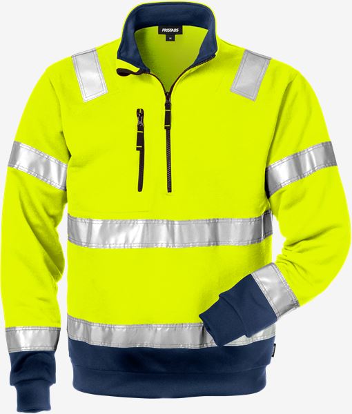 Felpa 1/2 zip High Vis. CL. 3 728 BPV Fristads Medium