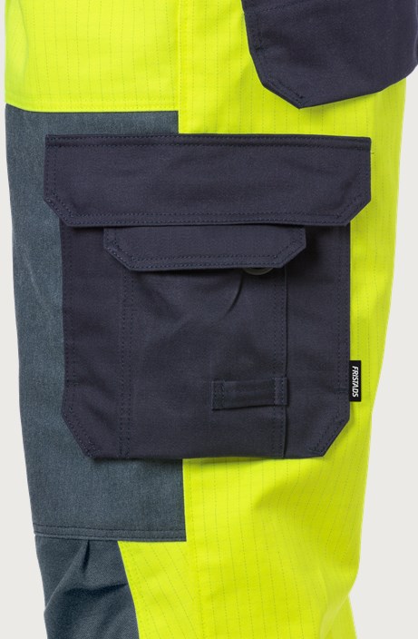 Spodnie Ogrodniczki hi vis Flame klasa 2 1585 FLAM 4 Fristads