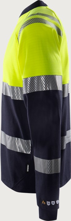 Flamestat high vis langærmet t-shirt kl.1 7107 TFL 5 Fristads