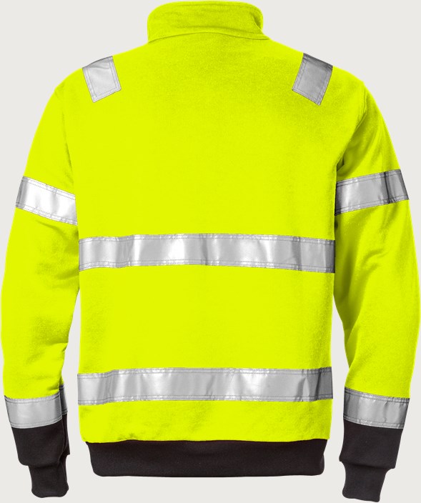 High vis half zip sweatshirt class 3 728 SHV 2 Fristads