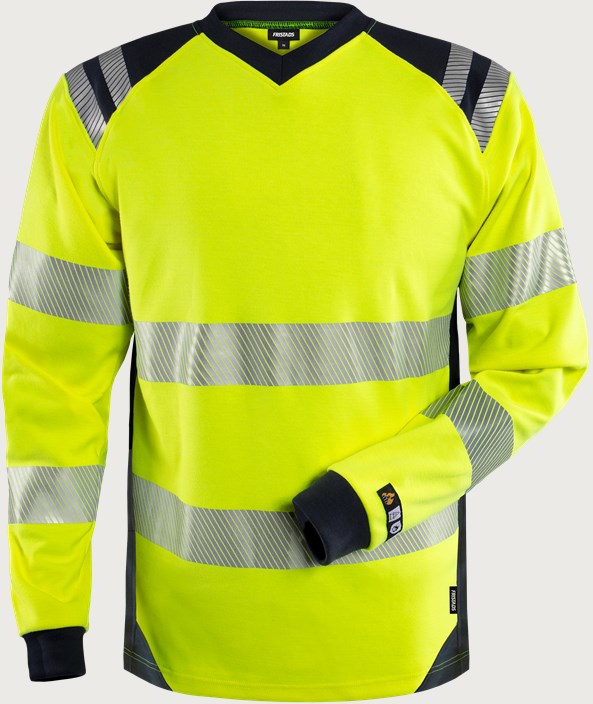 Flamestat high vis langærmet T-shirt kl.3 7359 TFL 1 Fristads