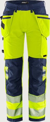 Pantaloni craftsman stretch Green High Vis CL.2 2644 GSTP. Fristads Medium