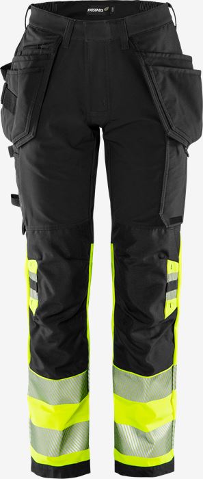 High vis Green rakentajan stretch housut naisten lk 1 2663 GSTP Fristads Medium