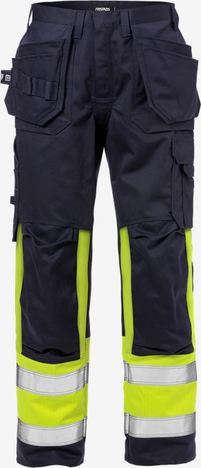 Flame high vis craftsman trousers class 1 2586 FLAM 1 Fristads