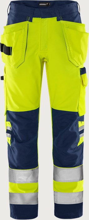 High vis Green Håndværkerbuks kl.2 2641 GPLU 1 Fristads