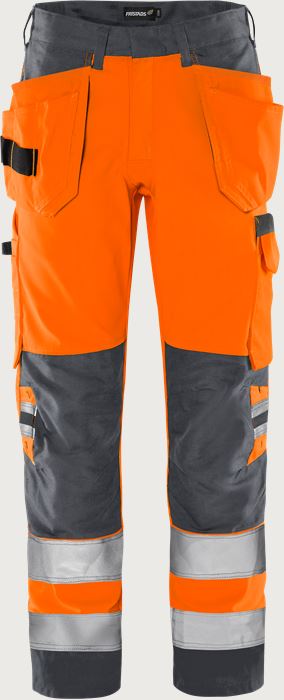 Green výstražné řemeslnické kalhoty třída 2 2641 GPLU Fristads Medium