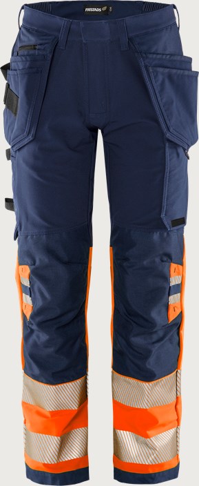 High vis Green håndværker stretchbukser klasse 1 2643 GSTP 3 Fristads