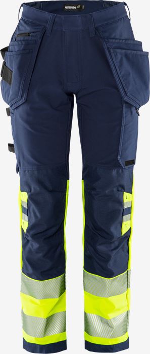 High vis Green rakentajan stretch housut naisten lk 1 2663 GSTP Fristads Medium