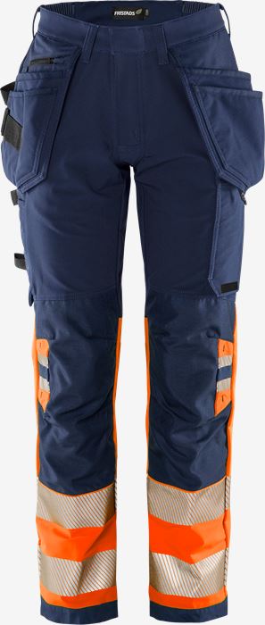 High vis Green rakentajan stretch housut naisten lk 1 2663 GSTP Fristads Medium