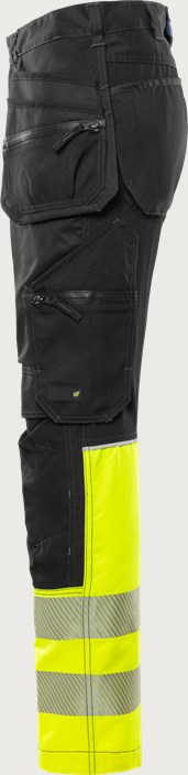 High vis Green håndværkerbukser med stretch klasse 1 2906 GWM 6 Fristads