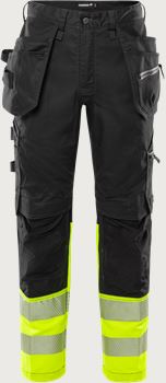 High Vis Green Handwerker-Stretchhose Kl 1 2906 GWM  Fristads Medium