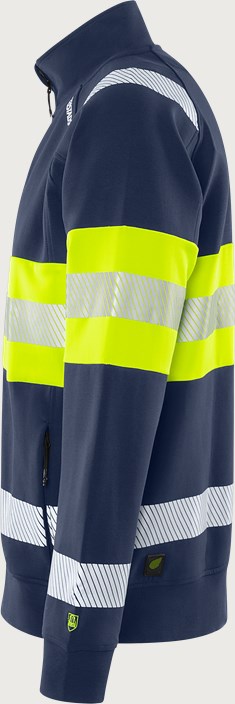 High Vis Green Stretch-Sweatjacke Kl 1 7531 GKC 3 Fristads
