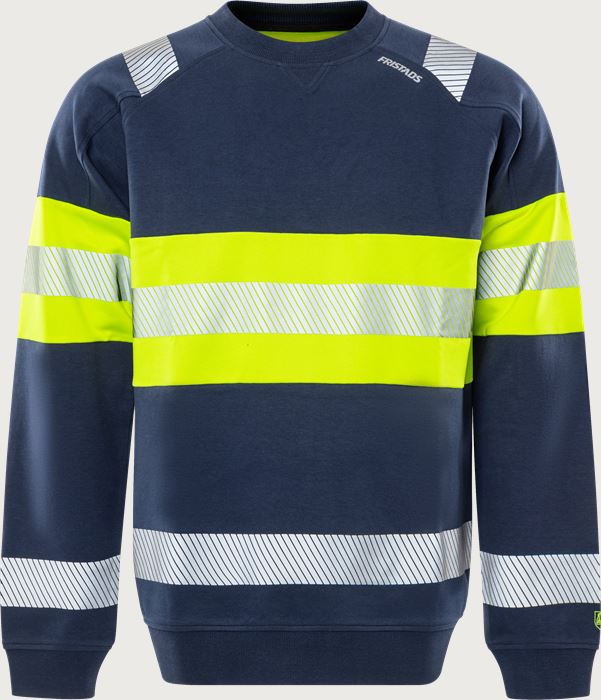 High vis Green stretch sweatshirt class 1 7530 GKC Fristads Medium