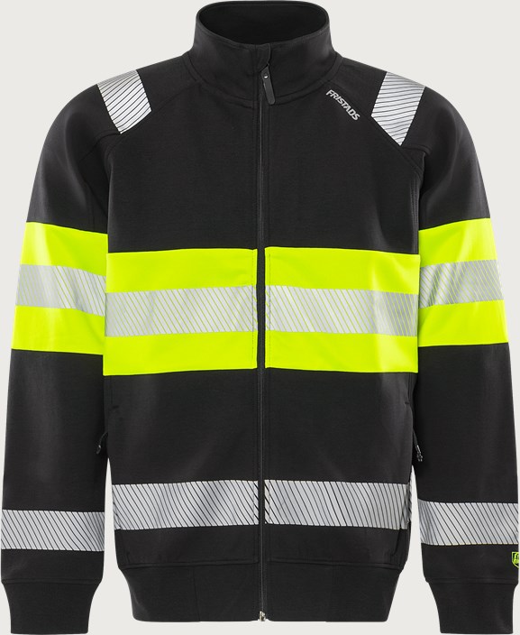 High Vis Green Stretch-Sweatjacke Kl 1 7531 GKC 4 Fristads