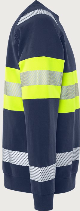 High Vis Green Stretch-Sweatshirt Kl 1 7530 GKC 7 Fristads
