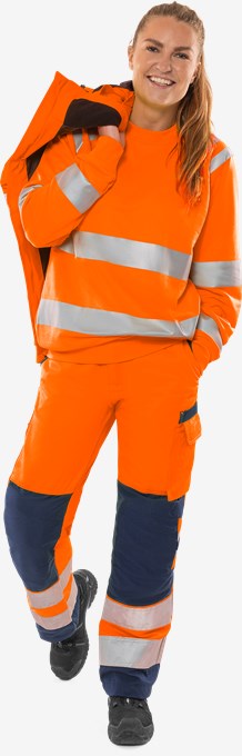 High vis Green trousers woman class 2 2642 GPLU 5 Fristads