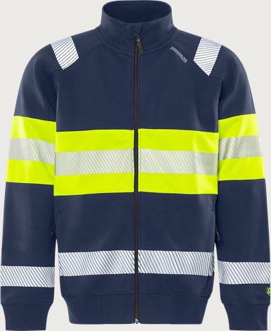 Varsel Green sweatshirt-jacka stretch 7531 GKC, klass 1 Fristads Medium