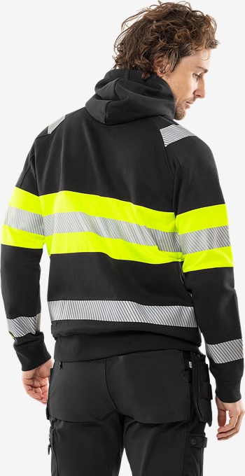 High vis hooded sweatshirt jacket class 1 7532 GKC 6 Fristads