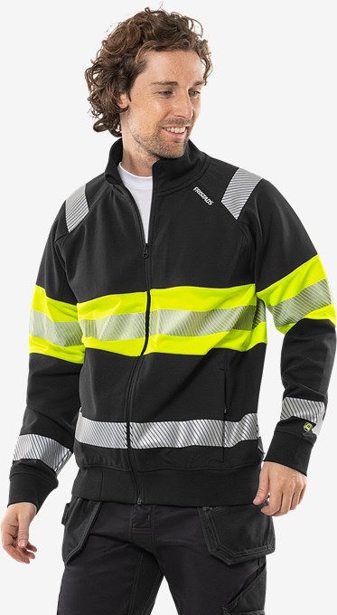 High vis sweatshirt jacket class 1 7531 GKC 5 Fristads