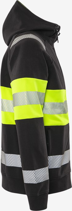 High vis hooded sweatshirt jacket class 1 7532 GKC 3 Fristads