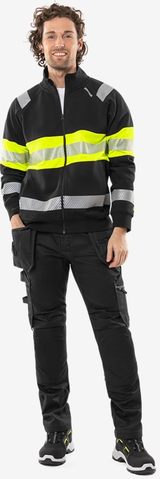 High vis sweatshirt jacket class 1 7531 GKC 7 Fristads