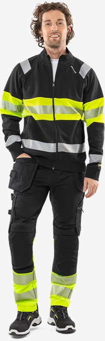 High vis craftsman stretch trousers class 1 2906 GWM  7 Fristads