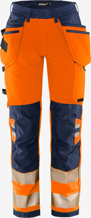 High vis Green rakentajan stretch housut naisten lk 2 2664 GSTP Fristads Medium