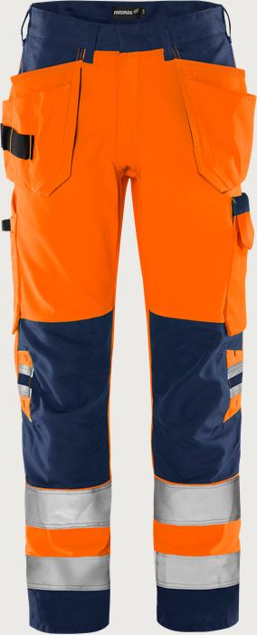 Green výstražné řemeslnické kalhoty třída 2 2641 GPLU Fristads Medium