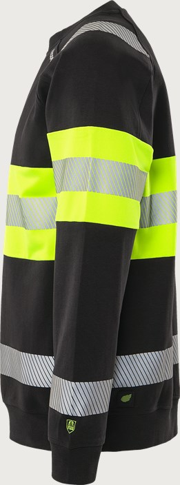 High Vis Green Stretch-Sweatshirt Kl 1 7530 GKC 6 Fristads
