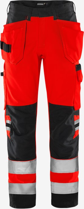 High vis Green craftsman trousers class 2 2641 GPLU 1 Fristads