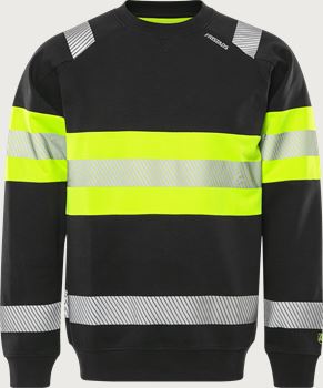 High vis Green stretch sweatshirt class 1 7530 GKC Fristads Medium