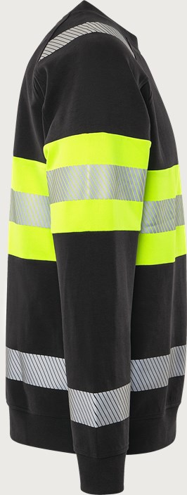 High Vis Green Stretch-Sweatshirt Kl 1 7530 GKC 7 Fristads