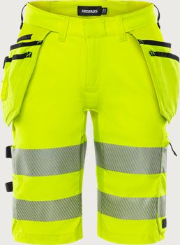 Highvis håndværkershorts med stretch dame klasse 1 2667 GSTP Fristads Medium