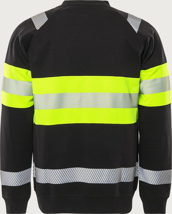 High Vis Green Stretch-Sweatshirt Kl 1 7530 GKC 5 Fristads