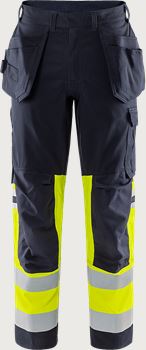 Flamestat high vis stretch håndværkerbukser kl.1 2163 ATHF Fristads Medium