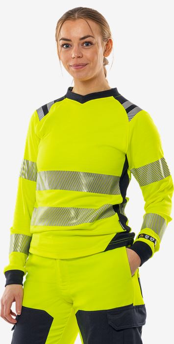 Flamestat långärmad T-shirt 7357 TFL klass 3, dam Fristads Medium