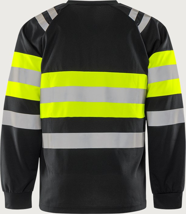High vis Green funkcjonalna T-shirt z długim rękawem klasy 1 7881 GPST 5 Fristads