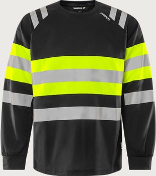 High vis Green funkcjonalna T-shirt z długim rękawem klasy 1 7881 GPST Fristads Medium