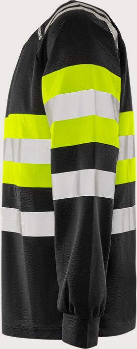 High vis Green funkcjonalna T-shirt z długim rękawem klasy 1 7881 GPST 6 Fristads